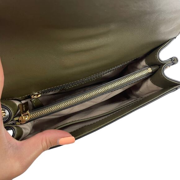 Michael Kors Whitney Studded Colorblock Leather Convertible Shoulder Bag - Picture 10 of 13